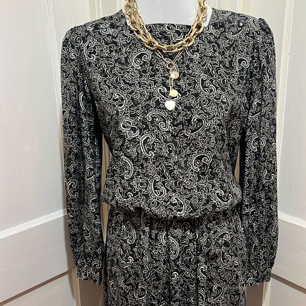 EUC Vintage 80s Business Casual 3/4 length dress by Breli Originals USA Size 12